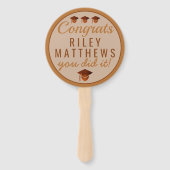 Éventail Graduation Cool en cuivre Félicitations Photo Asse (Devant)