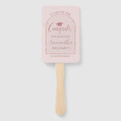 Éventail Graduation d'Arc rose or Rose moderne (Dos)