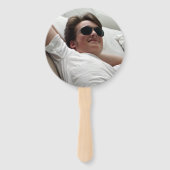 Éventail Graduation Marine Blue Silver Photo Félicitations (Dos)