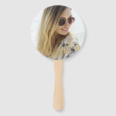 Éventail Graduation Pastel Rainbow Butterfly Photo (Dos)