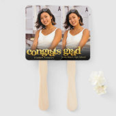 Éventail Graduation photo chic simple moderne gardien or (Devant et derrière)