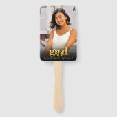 Éventail Graduation photo chic simple moderne gardien or (Dos)