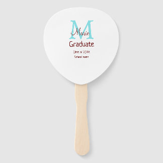Éventail Gradué ajouter nom monogramme vert rose simple min
