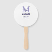 Éventail Gradué ajouter nom monogramme violet simple m mini (Dos)