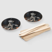 Éventail Grand Dane Citrouille Halloween flip d'effroi (Non-assemblé)