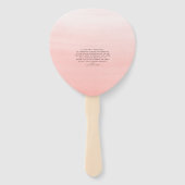 Éventail Grande journée escapade corail destination mariage (Dos)