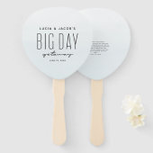 Éventail Grande journée escapade océan bleu destination mar (Devant et derrière)