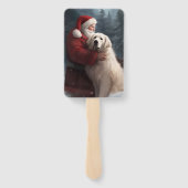 Éventail Grands Pyrénées avec Noël Festif du Père Noël (Dos)