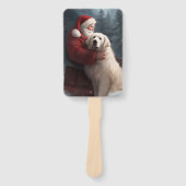 Éventail Grands Pyrénées avec Noël Festif du Père Noël (Devant)