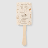 Éventail Graphique d'information de mariage cowboy western  (Devant)