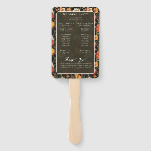 Éventail Gras Minimal Rustique Rose Romantique Programmes d (Dos)