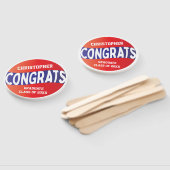 Éventail Gras moderne Rouge Bleu Bleu Grâces (Non-assemblé)