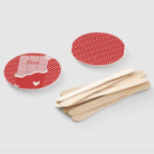 Éventail Gras Red Heart Love Design - Parfait pour Gi perso (Non-assemblé)