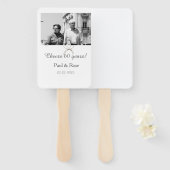 Éventail Gray bow cheers to 60 years anniversary wedding  (Devant et derrière)