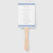 Éventail Grèce Santorini Mariage aquarelle personnalisé (Dos)