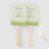 Éventail Green Aqua Gradient Pastel Mariage Faveurs Moderne (Devant et derrière)