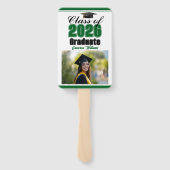 Éventail Green Class of 2026 Photo Custom Graduation Photo (Dos)
