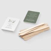 Éventail Green Eucalyptus Feuille Mariage programme de livr (Non-assemblé)