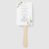 Éventail Green Foliage Programme de mariage botanique (Devant)