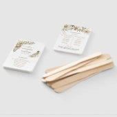 Éventail Green & Gold Boho Programme de mariage botanique (Non-assemblé)