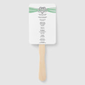 Éventail Green Infinity Coeur Wedt Programme Fans (Dos)