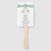 Éventail Green Infinity Coeur Wedt Programme Fans (Devant)