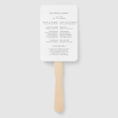 Éventail Green Olive Branch Wreath Rustic Wedding Programme (Dos)