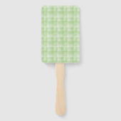 Éventail Green White Checker Abstract Pattern (Dos)