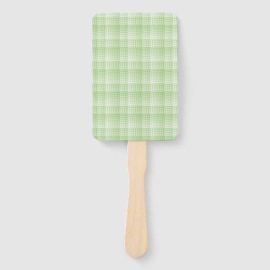 Éventail Green White Checker Abstract Pattern (Devant)