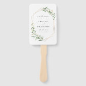 Éventail Greenery Gold Geometric (Devant)