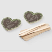 Éventail Greige Eucalyptus Automne coeur en forme d'automne (Non-assemblé)