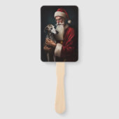 Éventail Greyhound avec Noël Festif du Père Noël (Devant)