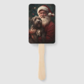 Éventail Griffon à poil dur Saint-Nicolas Noël (Dos)