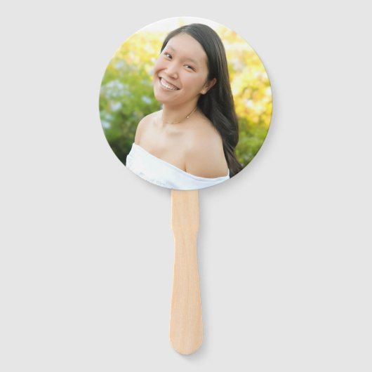 Éventail Gris 1 Photo Graduation Moderne Script Hearts Casq (Dos)