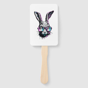 Éventail Groovi Lapin Face Lapin Avec Lunettes De Soleil Pâ