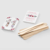 Éventail Gros 11e anniversaire fille photo Collage Fleur ro (Non-assemblé)