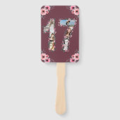 Éventail Gros 17ème anniversaire Photo Collage Rose Fleur f (Devant)