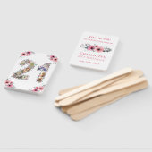 Éventail Gros 21e anniversaire Photo Collage Rose Fleur Bla (Non-assemblé)