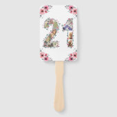 Éventail Gros 21e anniversaire Photo Collage Rose Fleur Bla (Devant)