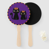 Éventail Halloween/Automne/Automne/citrouille/chat (Devant et derrière)