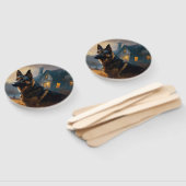 Éventail Halloween berger allemand effroi (Non-assemblé)