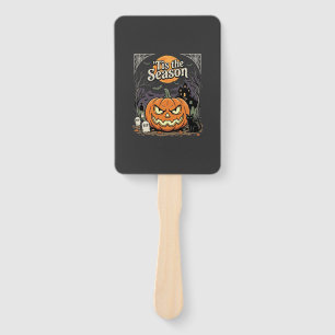 Éventail Halloween C'est la Saison Design de Chat Citrouill