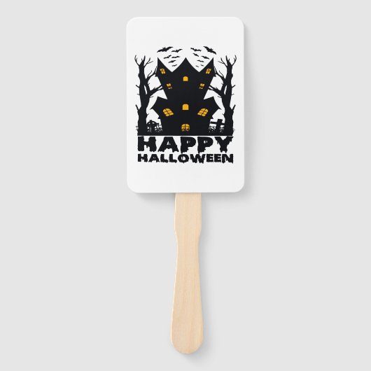 Éventail Halloween ( Maison joyeux Halloween) (Devant)