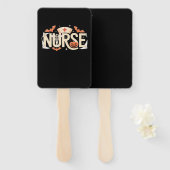 Éventail Halloween Nurse Typography � Spooky Medical Design (Devant et derrière)