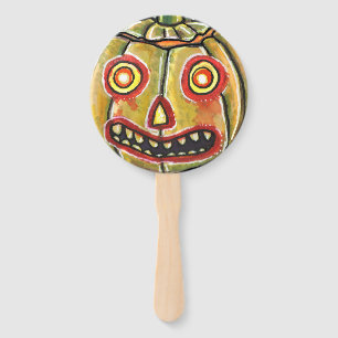 Éventail Halloweenies Vintages Citrouilles tombées