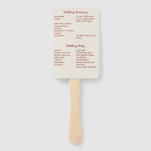 Éventail Hand Drawn Doodles Wedding Program (Dos)