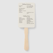 Éventail Hand Drawn Doodles Wedding Program (Dos)