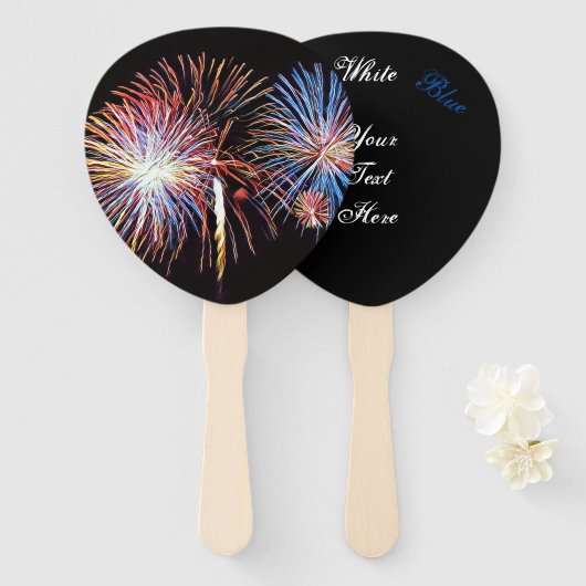 Éventail Handfan de Fireworks (Devant et derrière)