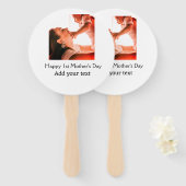 Éventail Happy 1st Mother's Day meilleure maman jamais ajou (Devant et derrière)