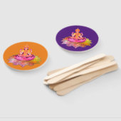 Éventail Happy Diwali - Deepalavi Lakshmi Goddess 4 (Non-assemblé)